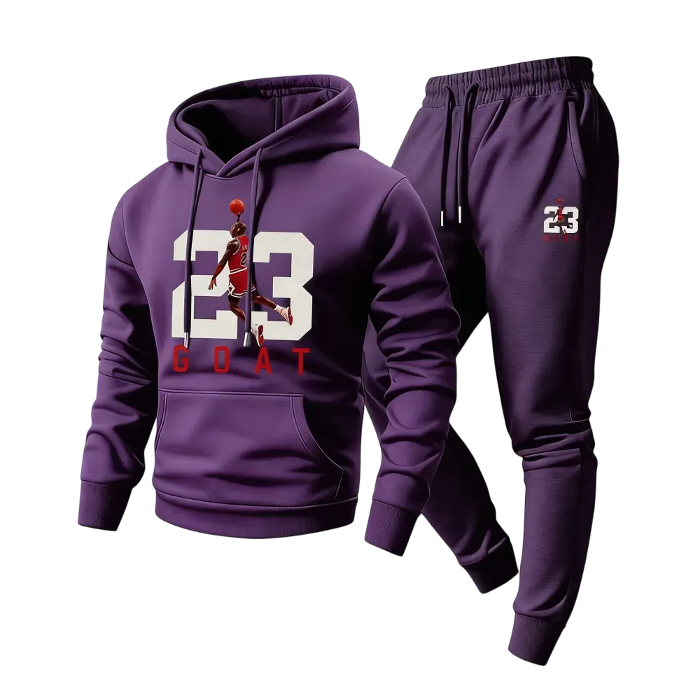 🔥Last day promotion Men's Minimalist Goat-Print Tracksuit Hoodie & Sweatpants Set