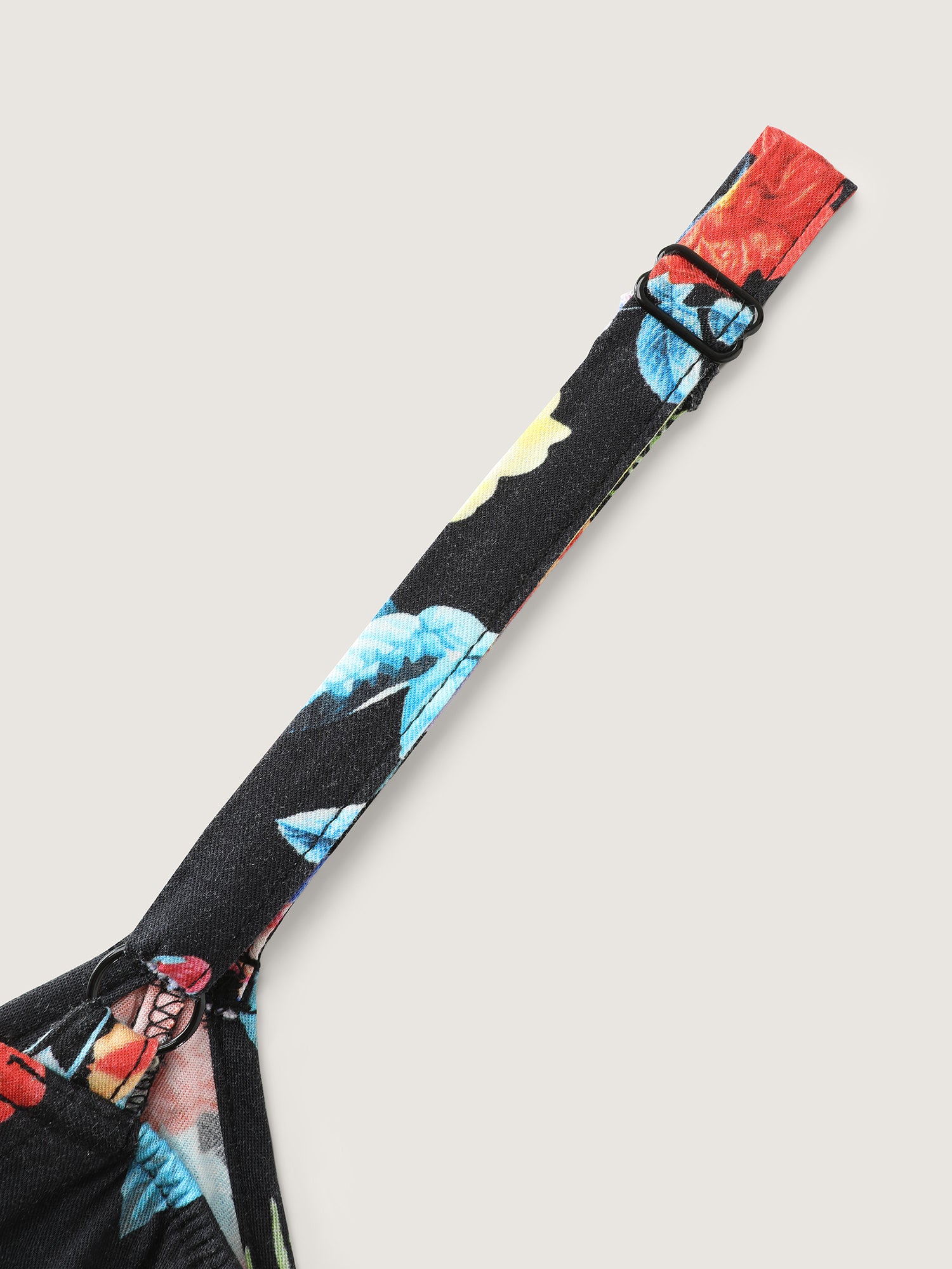 Colorful Print Side Slit Floral Maxi Dress