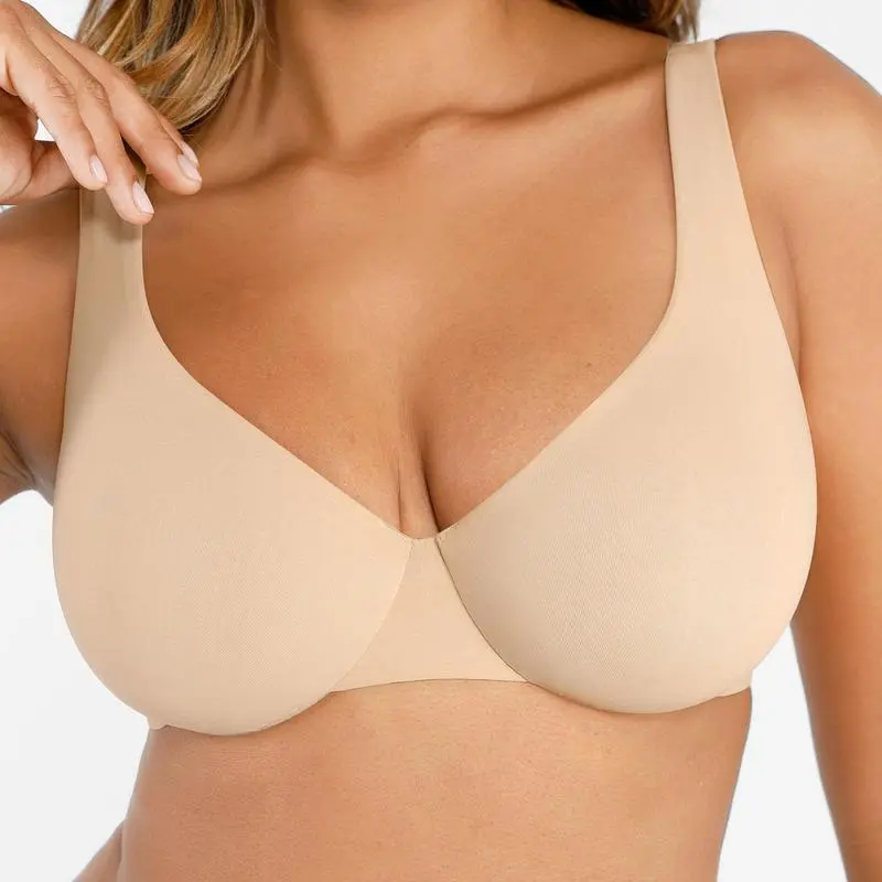Underwire Adjustable Deep V-neck Bra