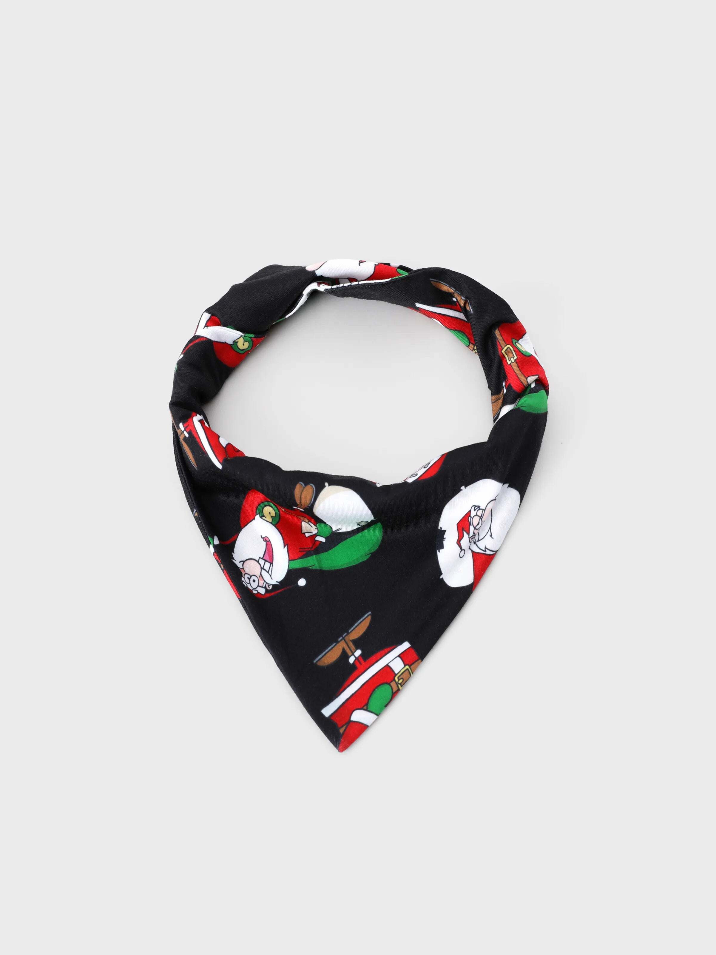 Christmas Matching Family Pajamas Set Christmas Santa Print Black and White PJS with Christmas Socks Black