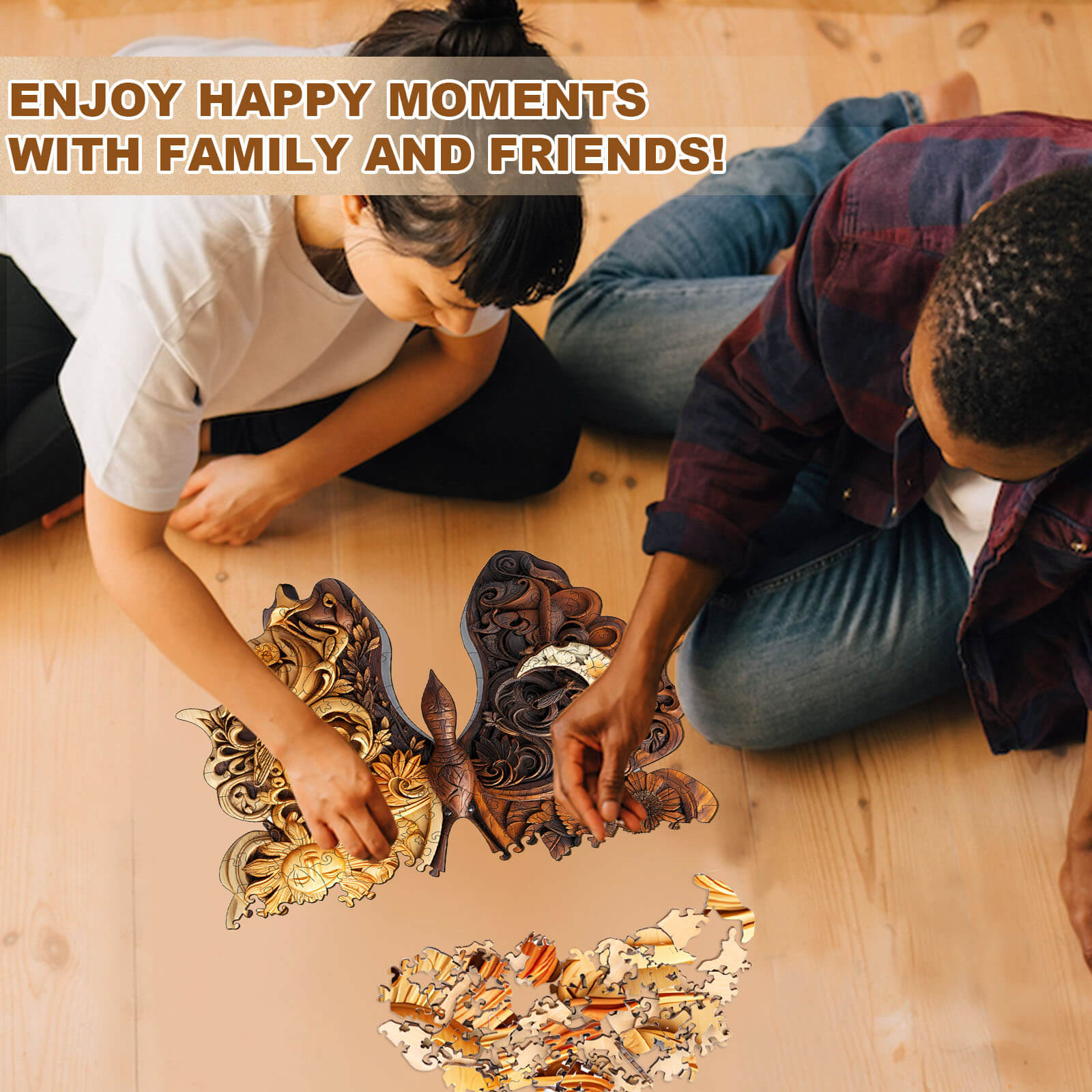 Yin Yang Butterfly Wooden Jigsaw Puzzle