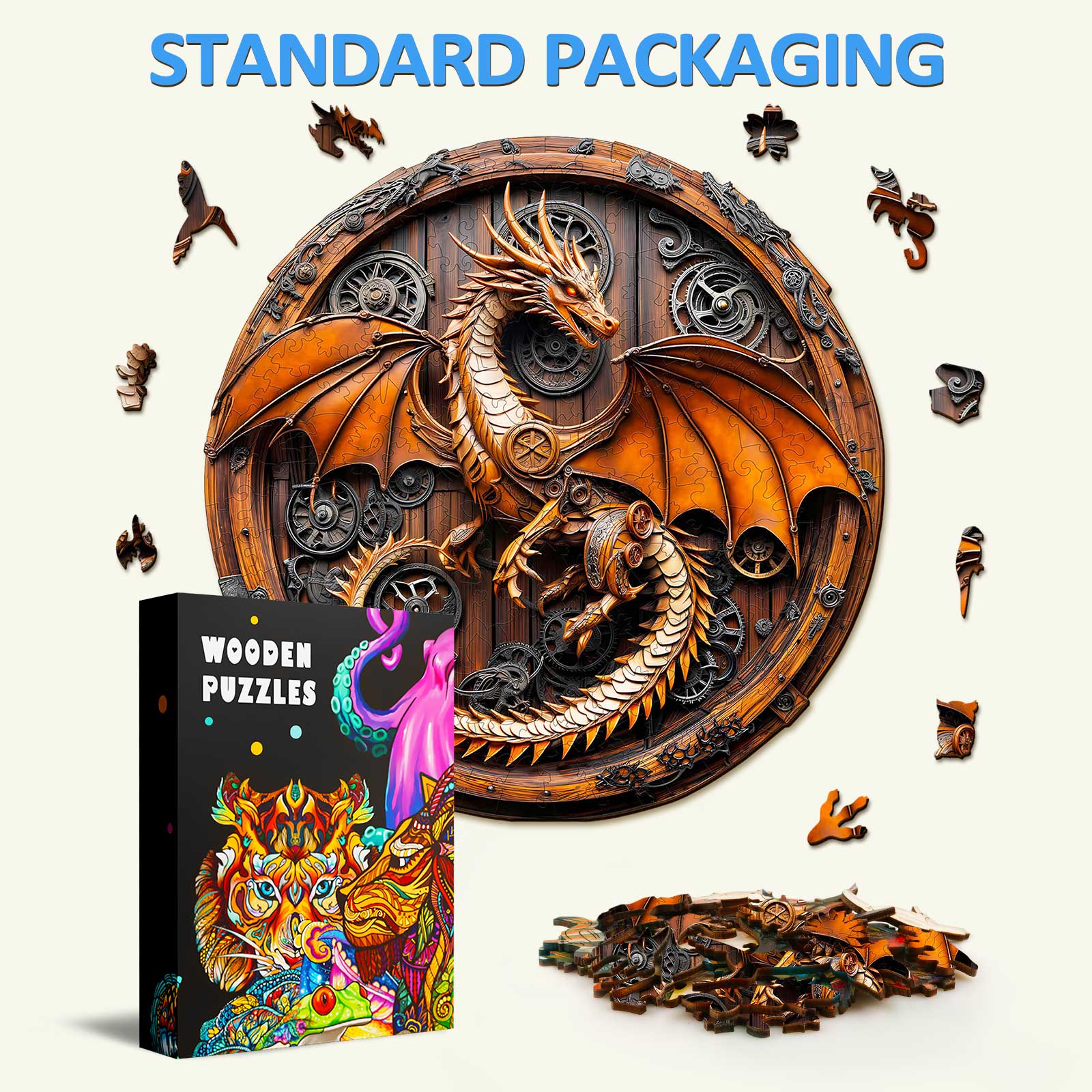 Mechanical Dragon-1 Wooden Jigsaw Puzzle