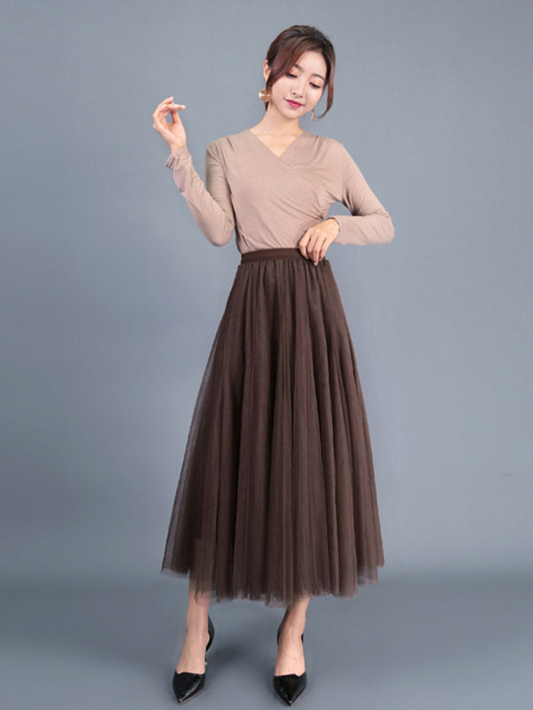 A-Line Skirt Midi Skirt