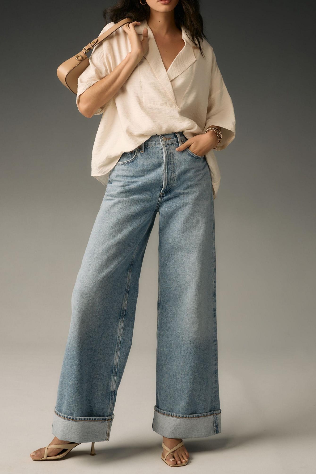 Short-Sleeve Wide Placket Top