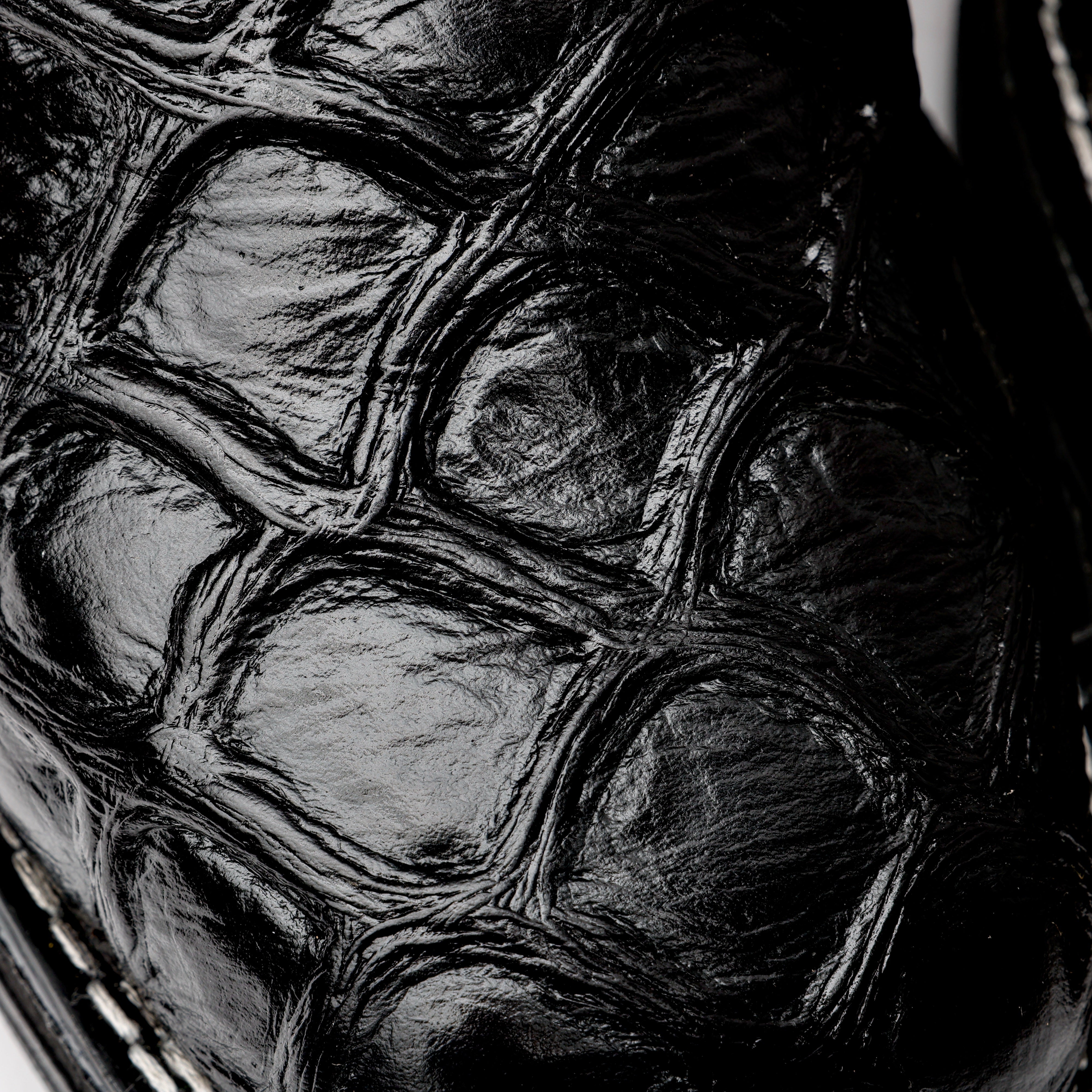 Black Pirarucu Leather Boots With 3D Lightweight BLACK EDITION Sole - Composite Toe