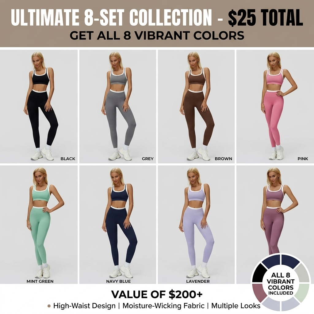 💪💪💪Women's Ribbed Two-Piece Workout Set