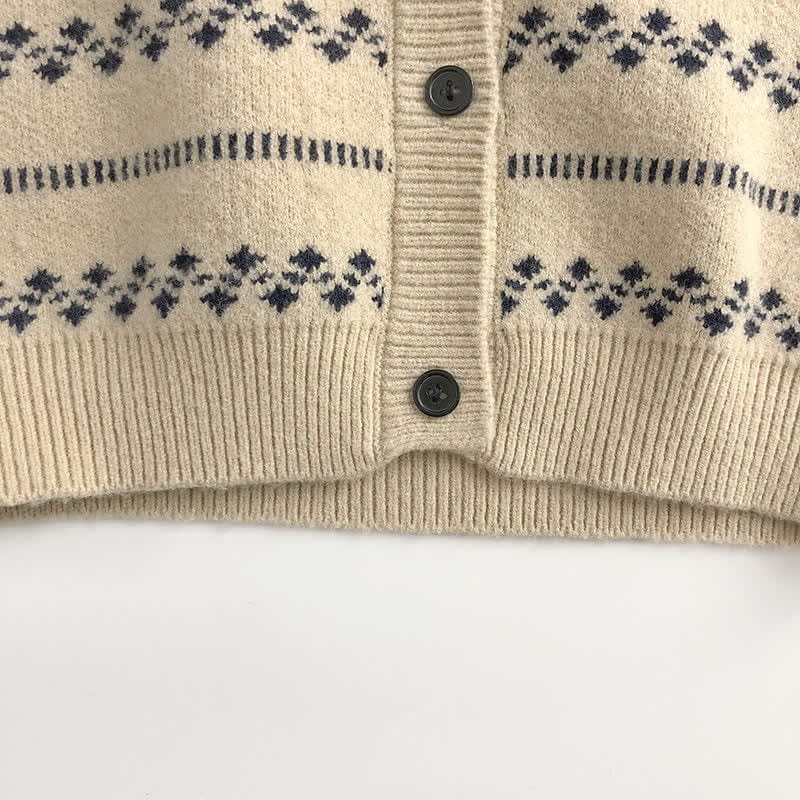 Toddler Beige Vintage Jacquard Button Vest