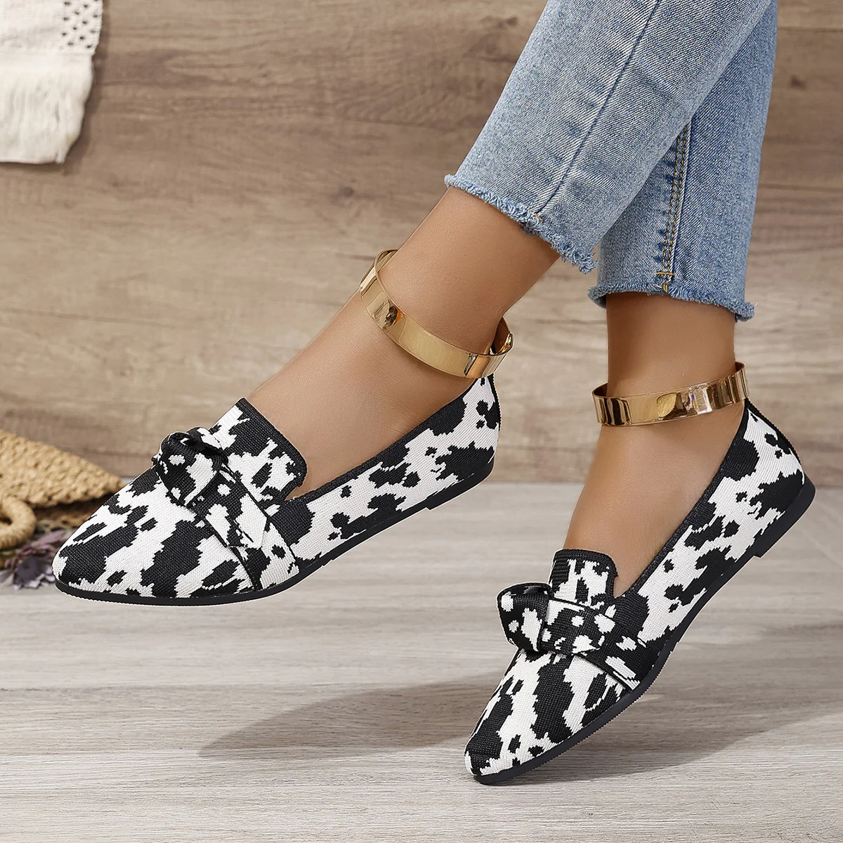 Mesh Point Toe Flat Slip-Ons (multiple color options)