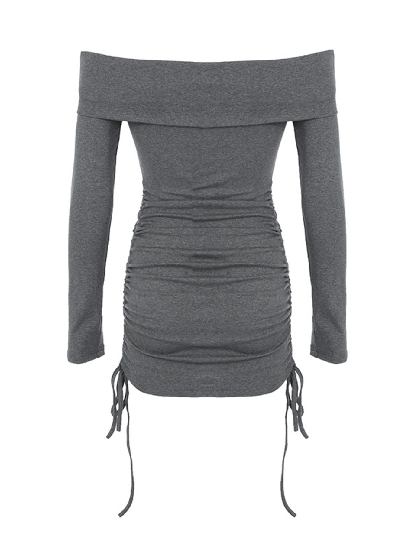 Off-Shoulder Ruched Bodycon Mini Dress