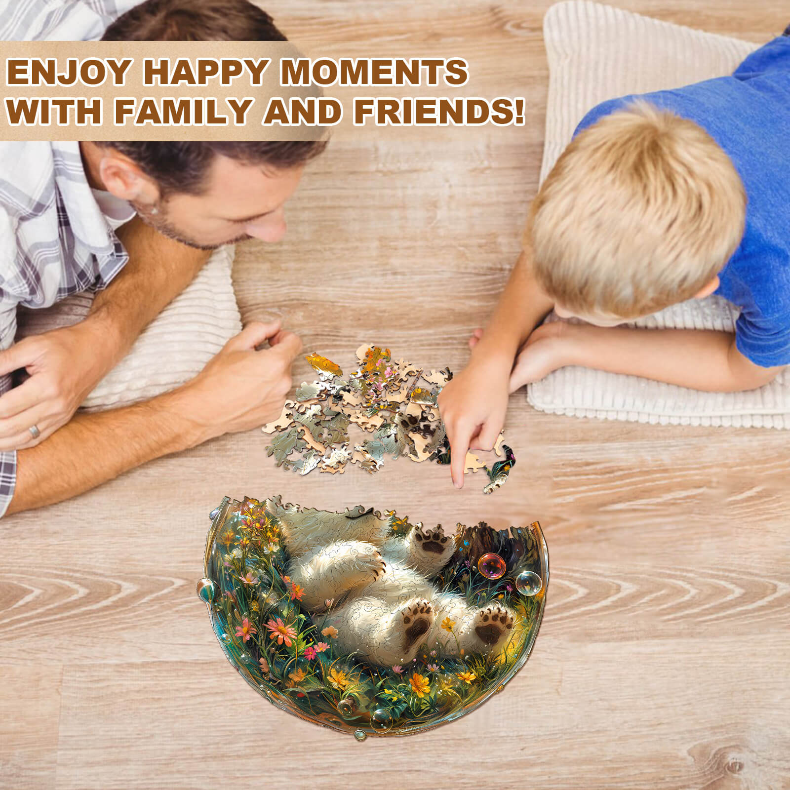 Bubble bear Wooden Jigsaw Puzzle