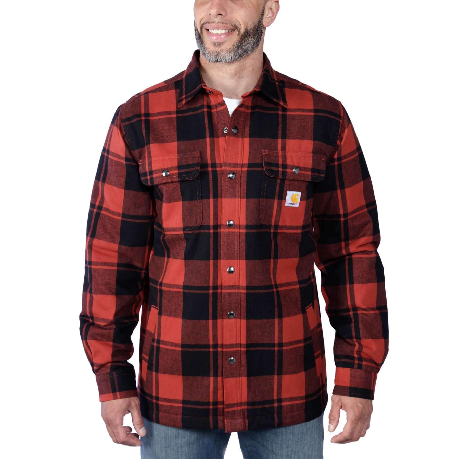 CHT Heavyweight Flannel Relaxed Fit Sherpa-Lined Shirt Jacket 105939