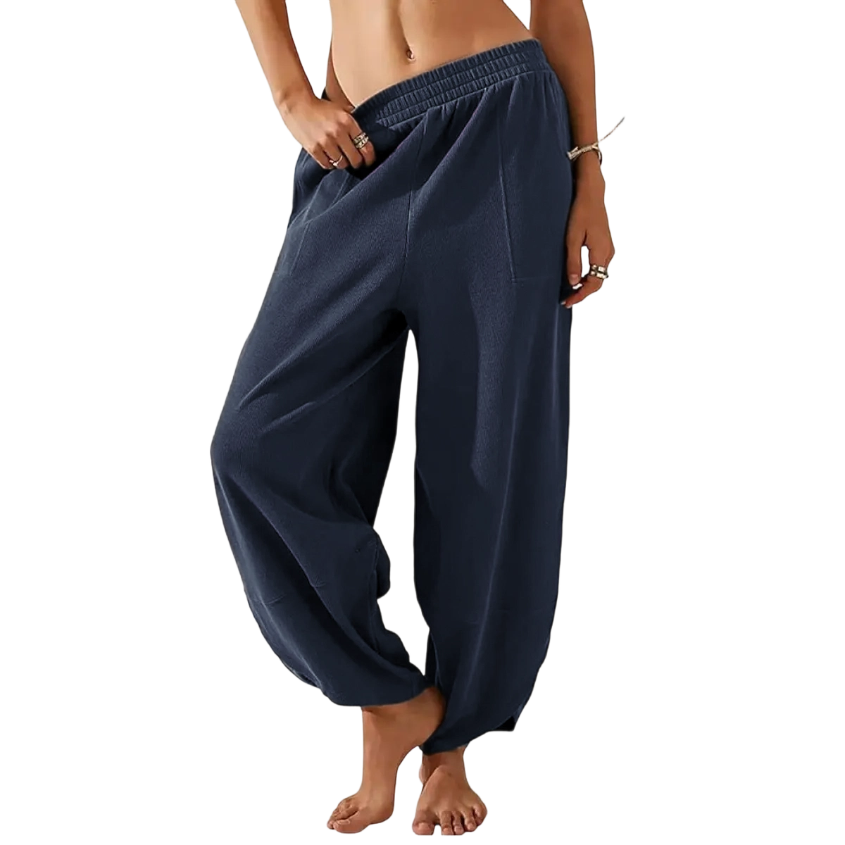 Elasticated Harem Palazzo Pants