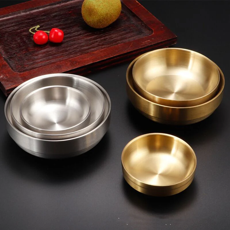 Bowls-Stainless Steel Gold & Silver