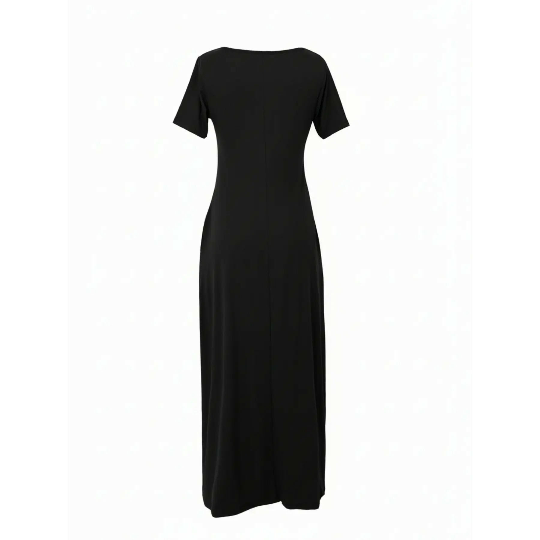 Women's Soft Fitted Lounge Dress with Pockets – Short Sleeve Casual Sleepwear