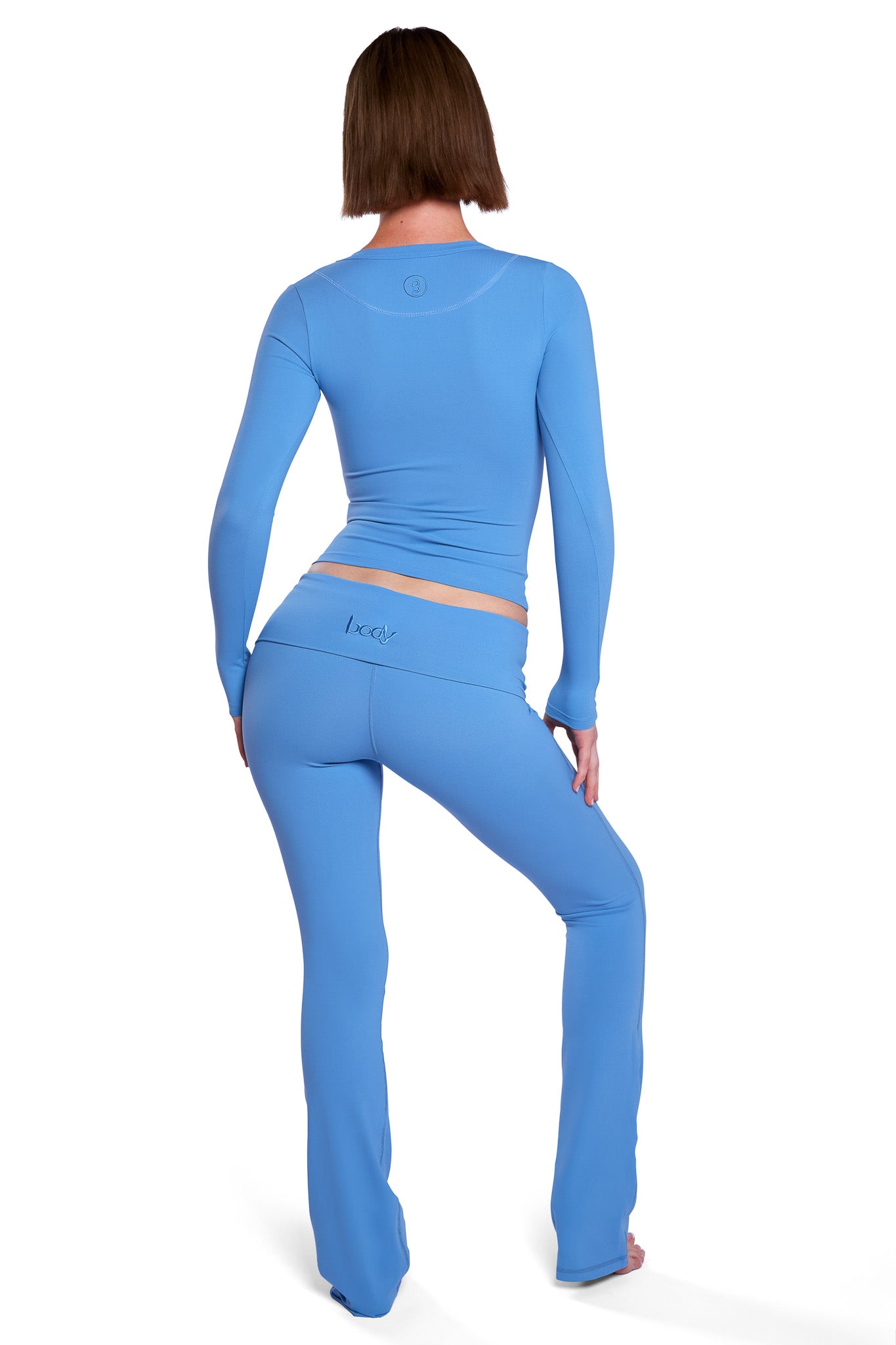 YOGA LONG SLEEVE FULL LENGTH TOP (PERIWINKLE BLUE)