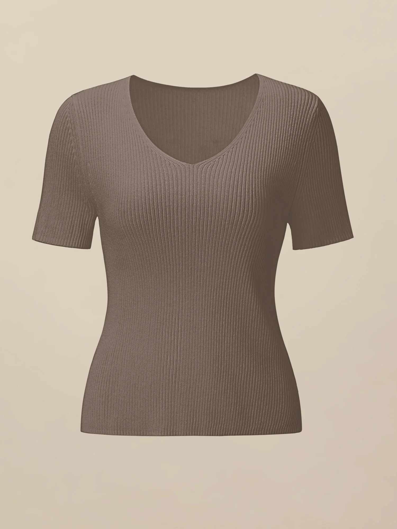 Linen & Lyocell Slim Fit Casual Basic Top