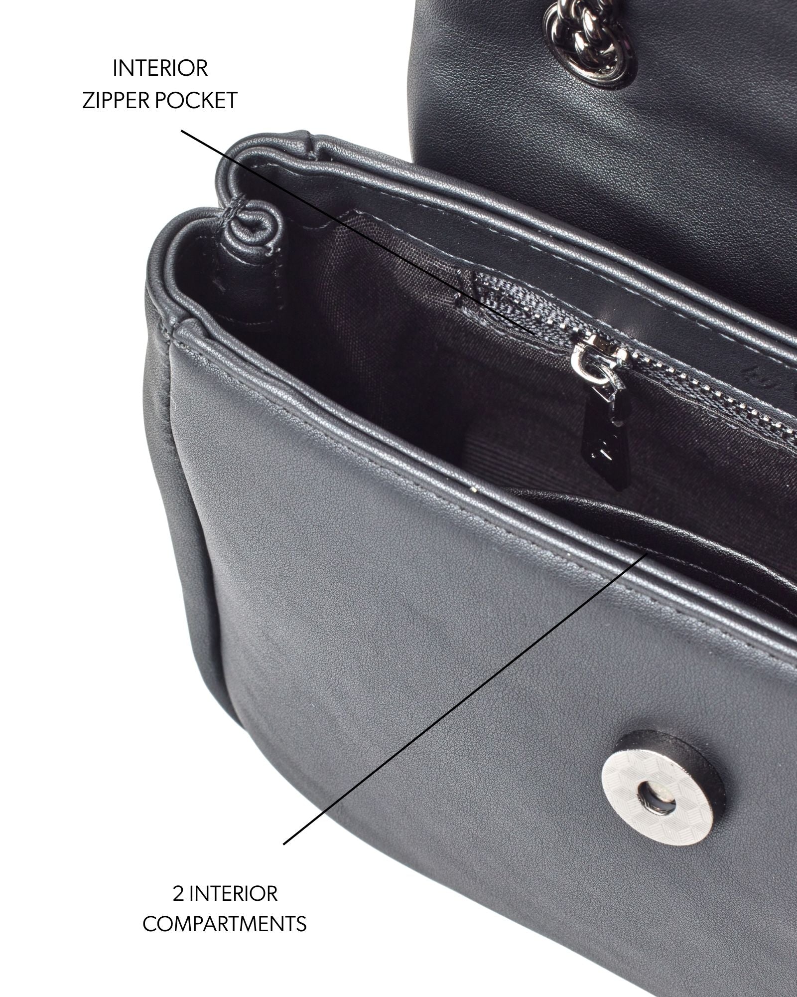 MINI STANDARD FLAP BAG - BLACK