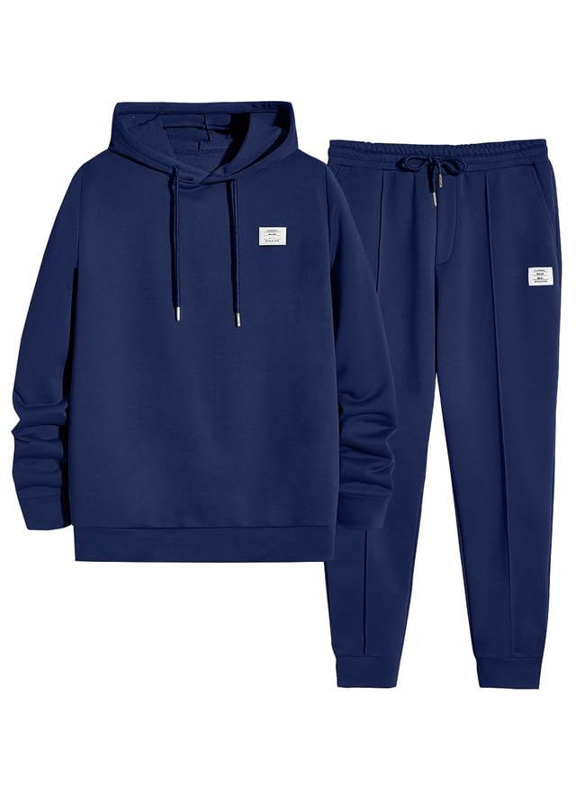 Men's 2 Piece Outfits Hoodie Sweatshirt Tracksuit & Joggers Sweatpants Sweatsuit Set