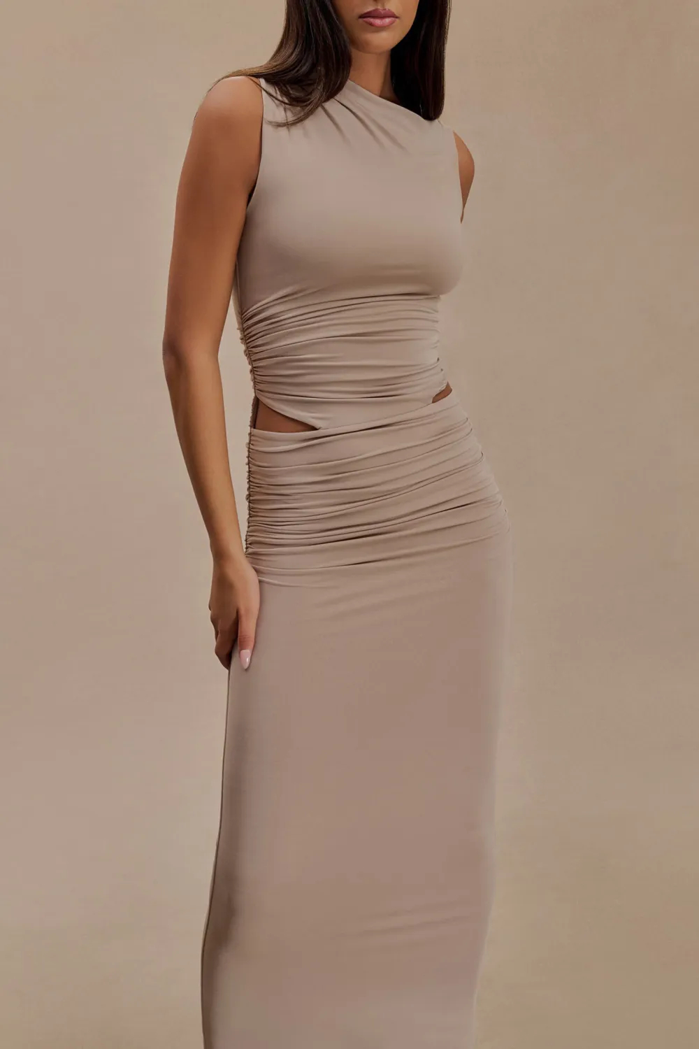 Slinky Cut Out Maxi Dress