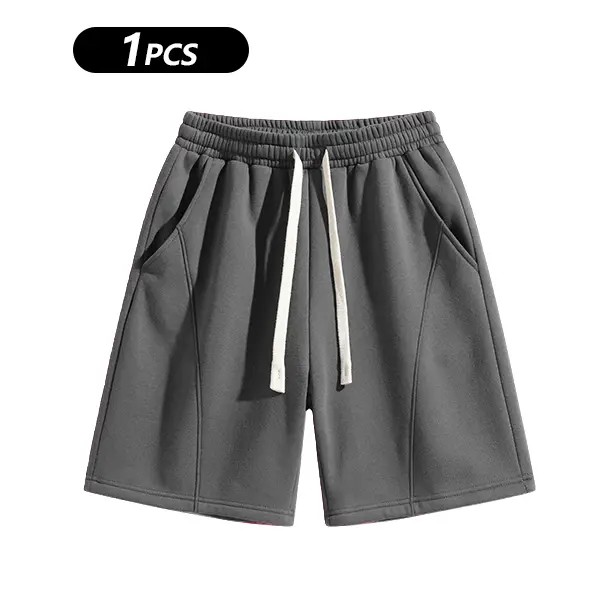 Men's Solid Pocket Waist Shorts - Lightweight & Comfortable for Running, Gym