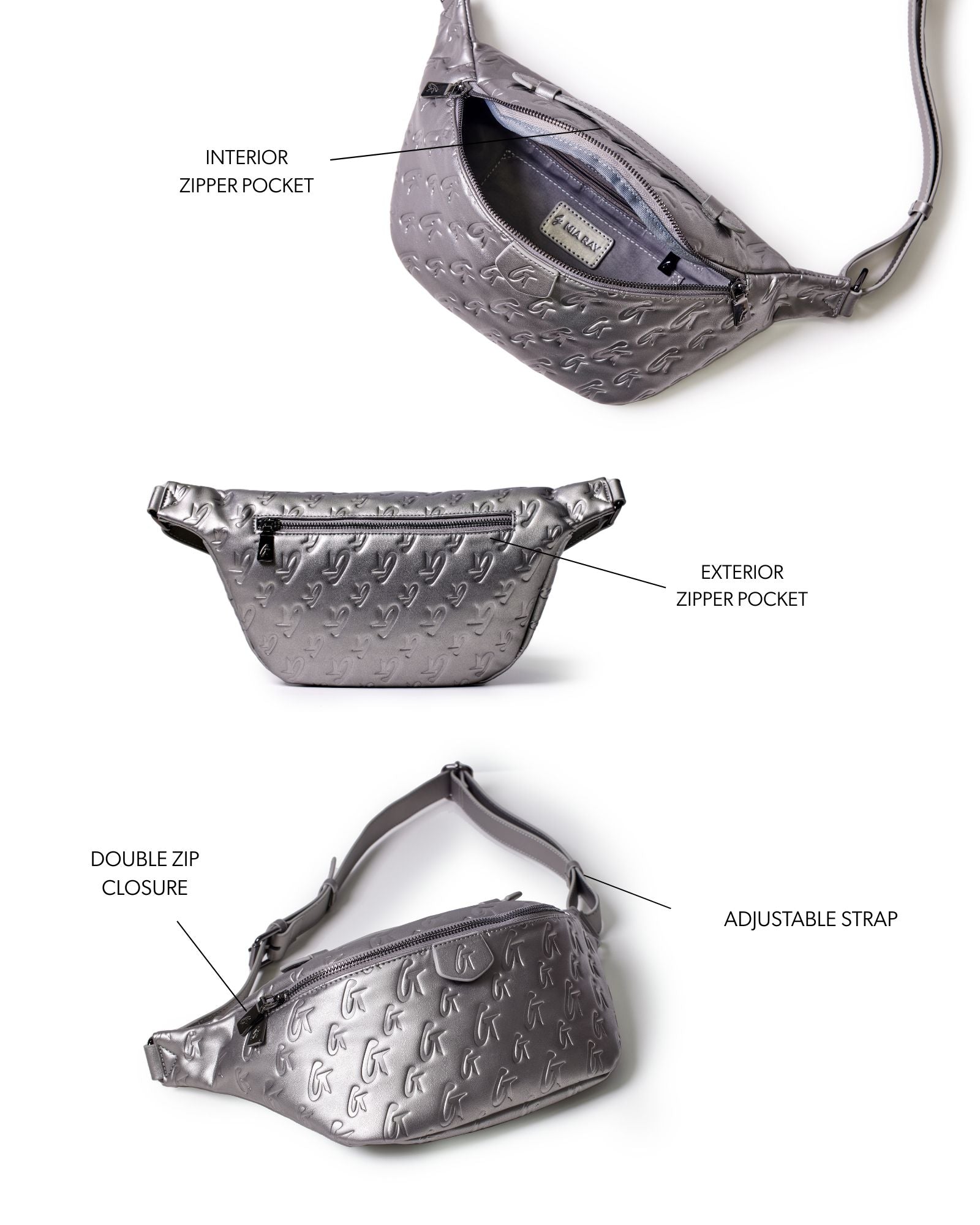 MONOGRAM FANNY PACK - PLATINUM