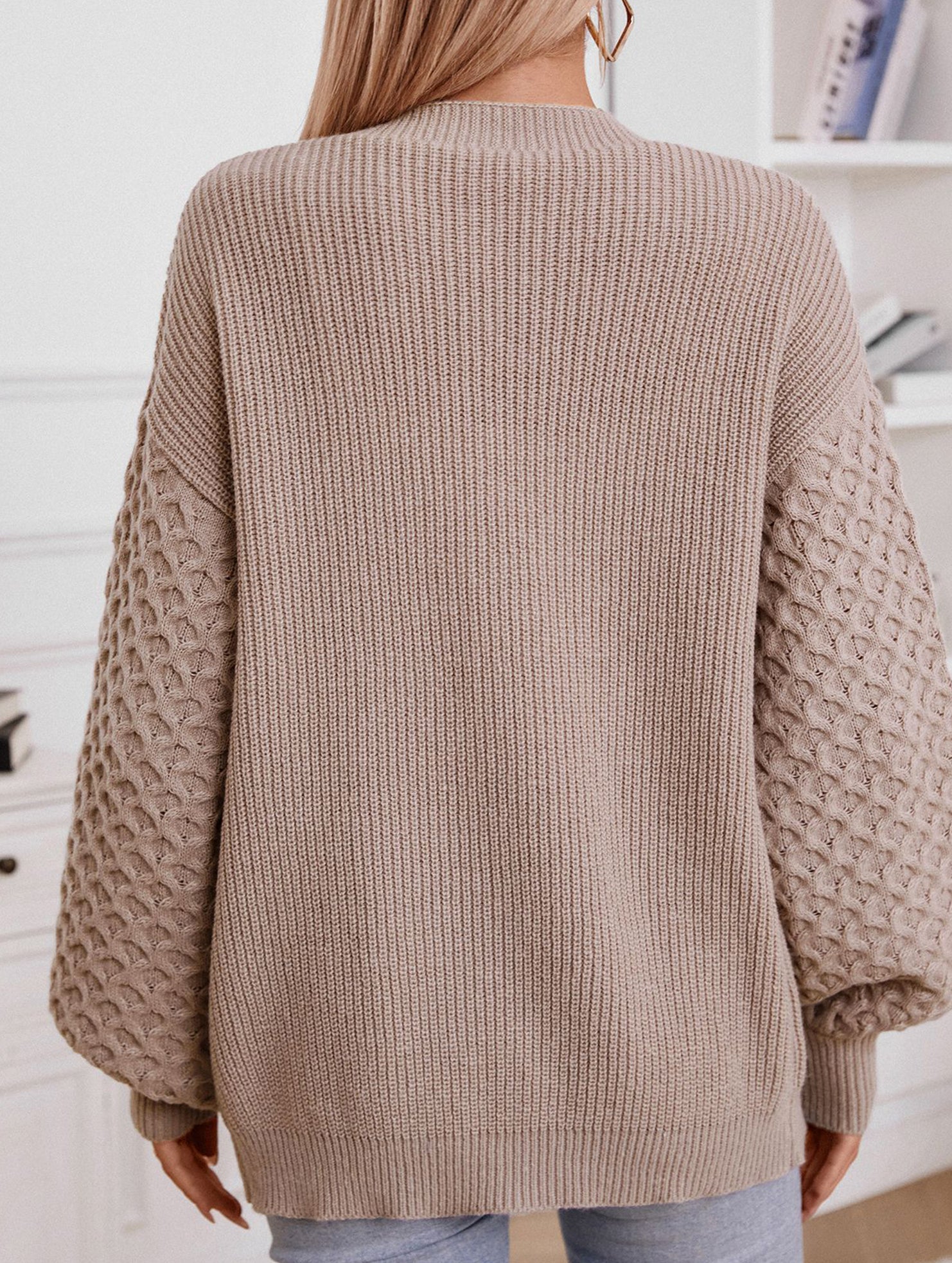 Vintage Loose Knit Cardigan Long Sleeve