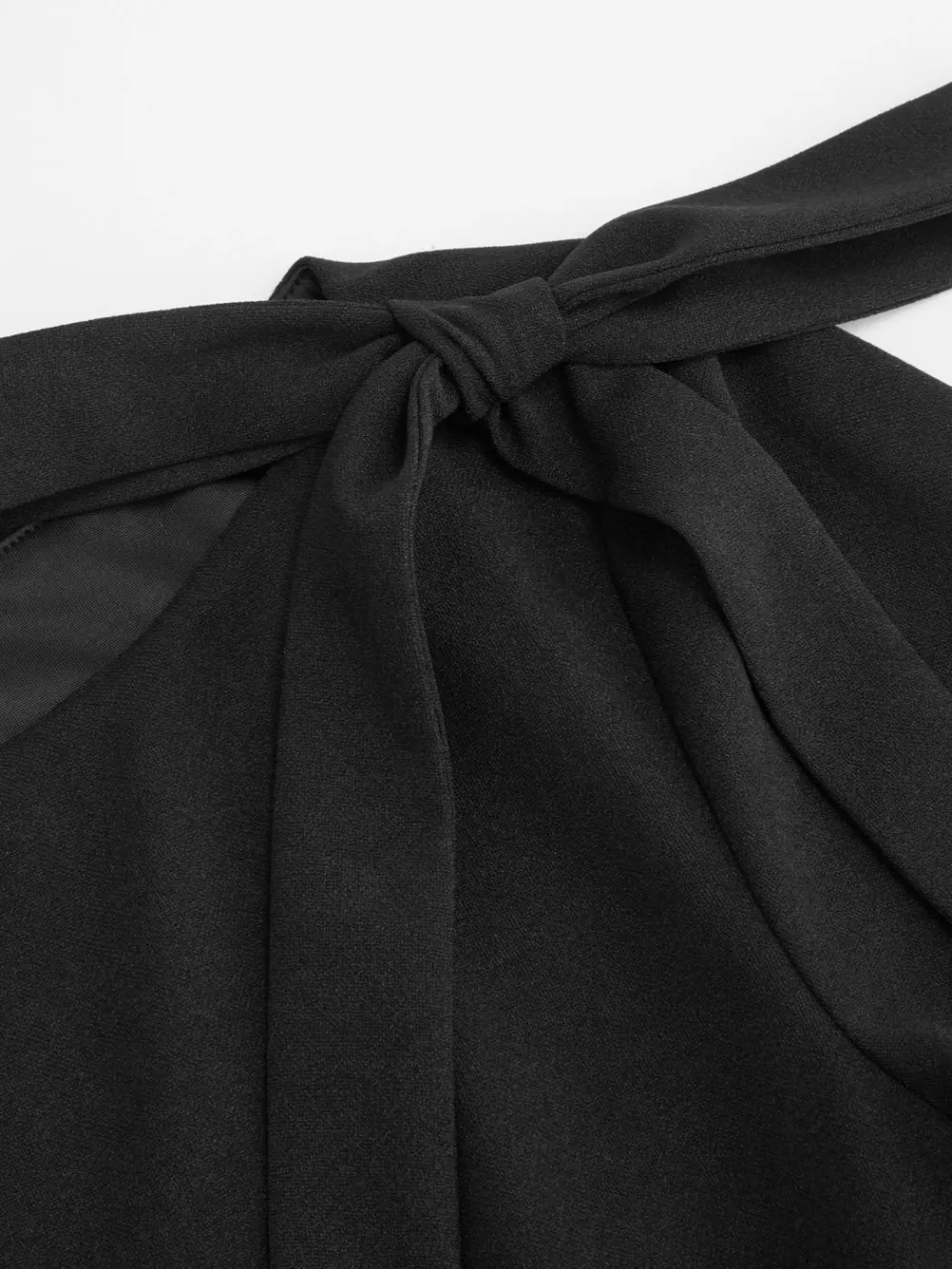 Boat Neck Gingham Bowknot Ruched Long Sleeve Top