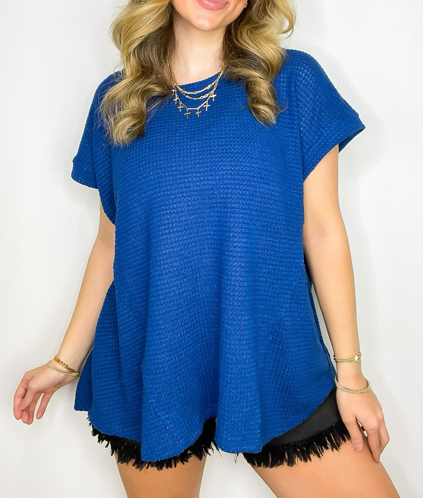 Free Flow Raw Edge Knit Top