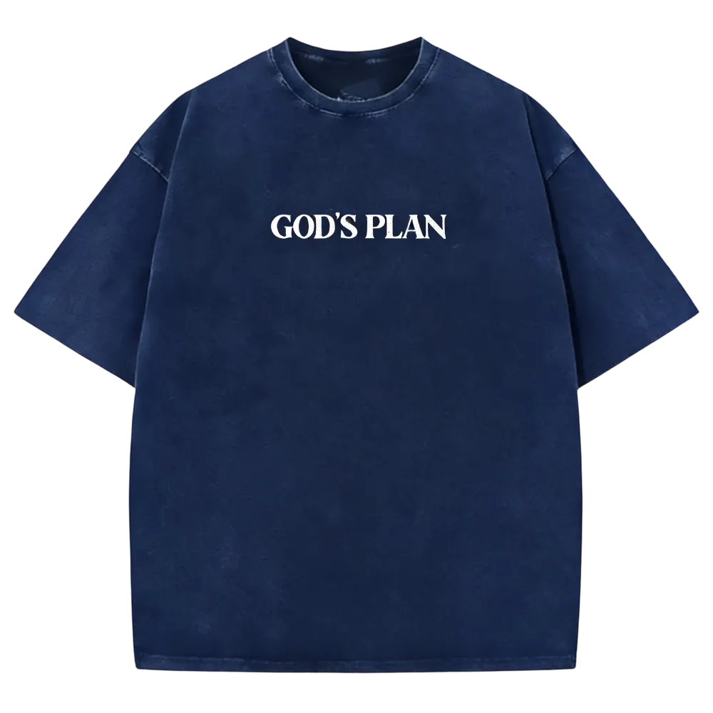 Women's God's Plan Washed Vintage Tee