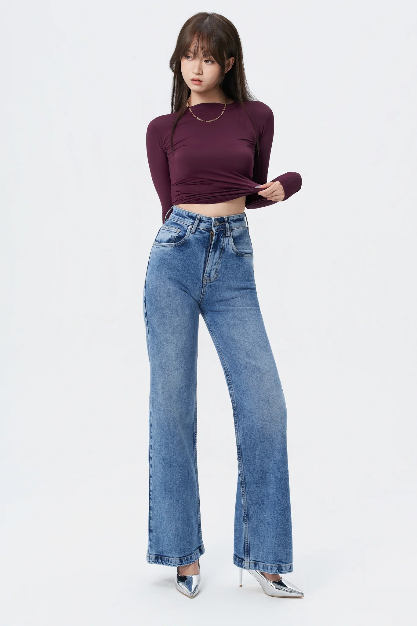 Classic Blue Wide Leg Jeans