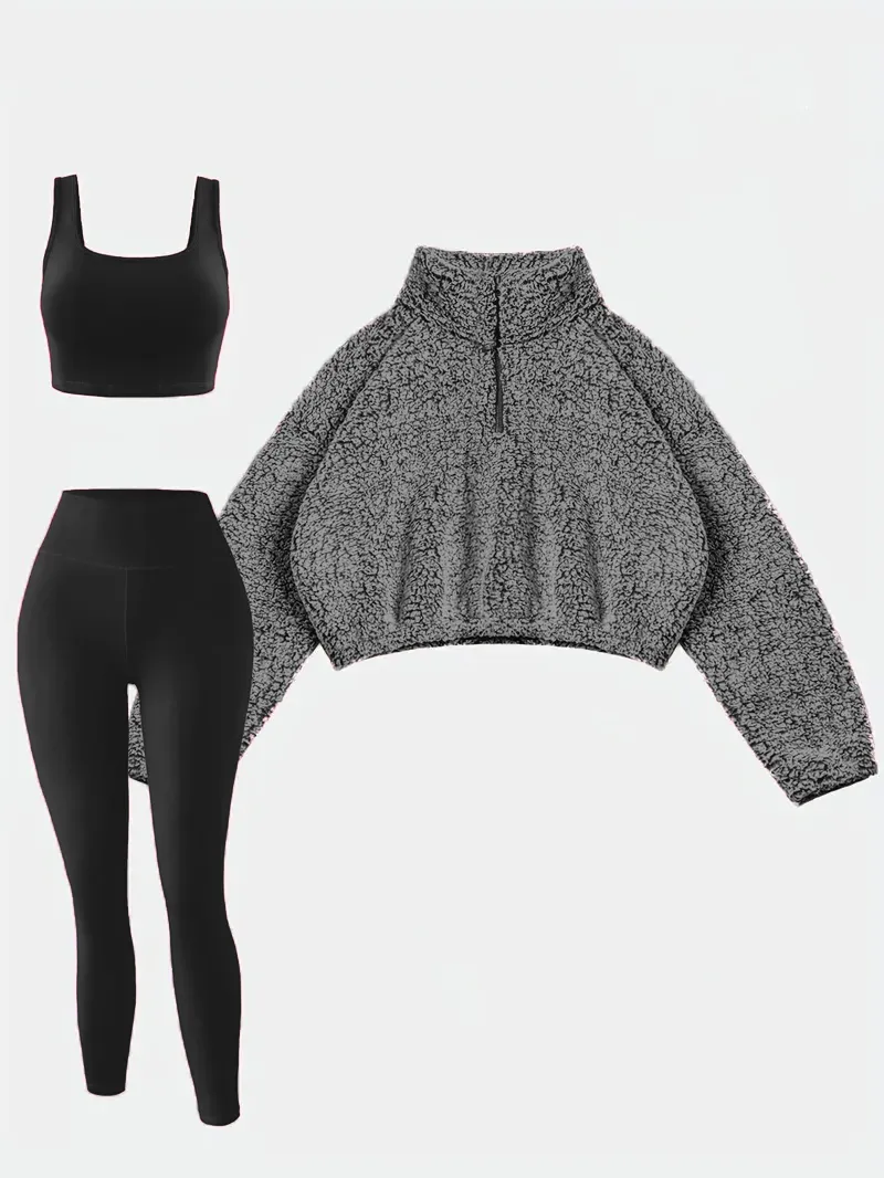 Women's Fleece Lined Sweatshirt Set