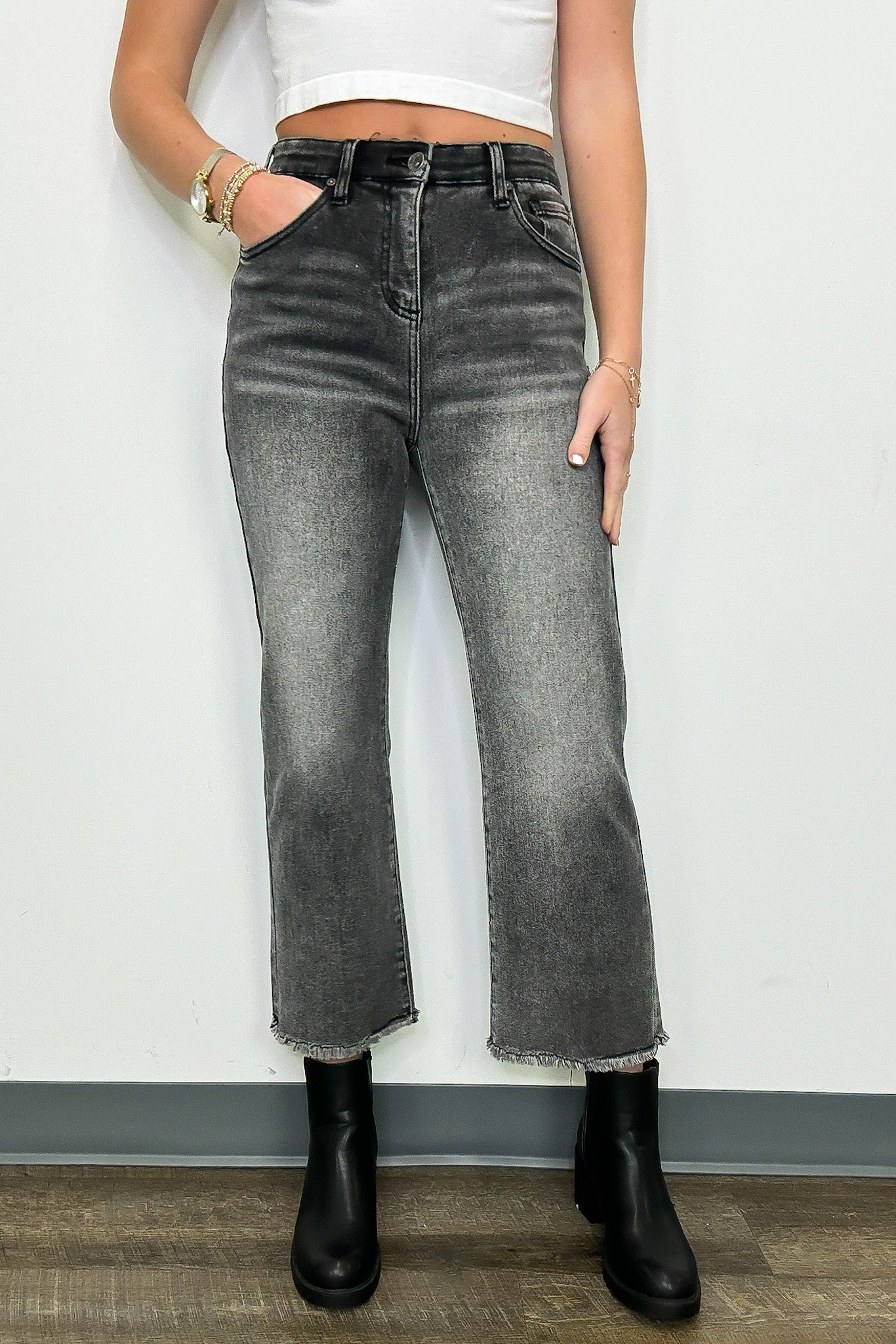 High Rise Bootcut Jeans