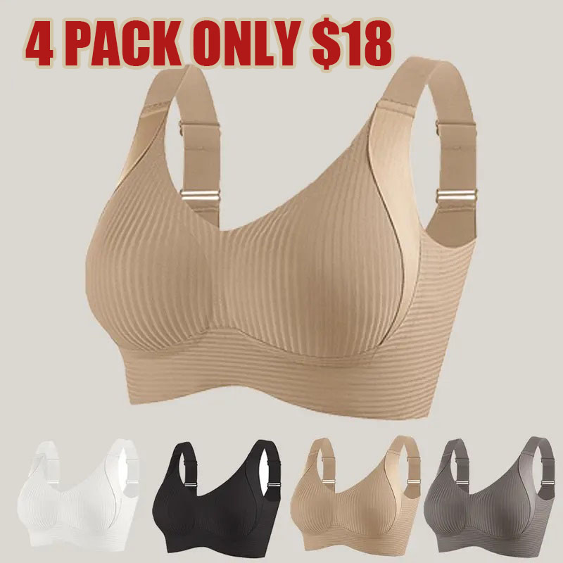 💖 Women's Wireless Push-Up Comfort Bra – 4-Pack
