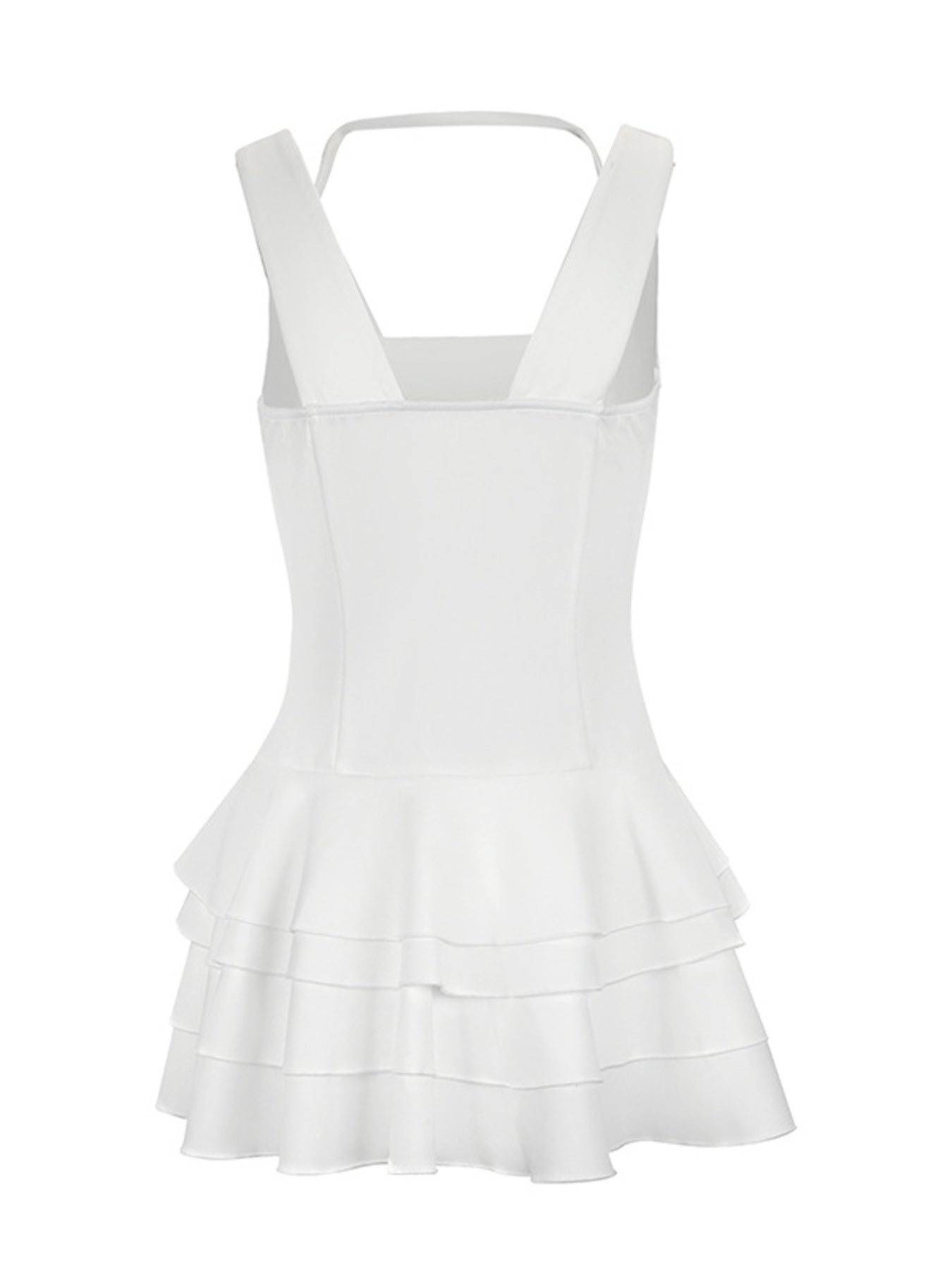 Layered Ruffled Hem Mini Dress