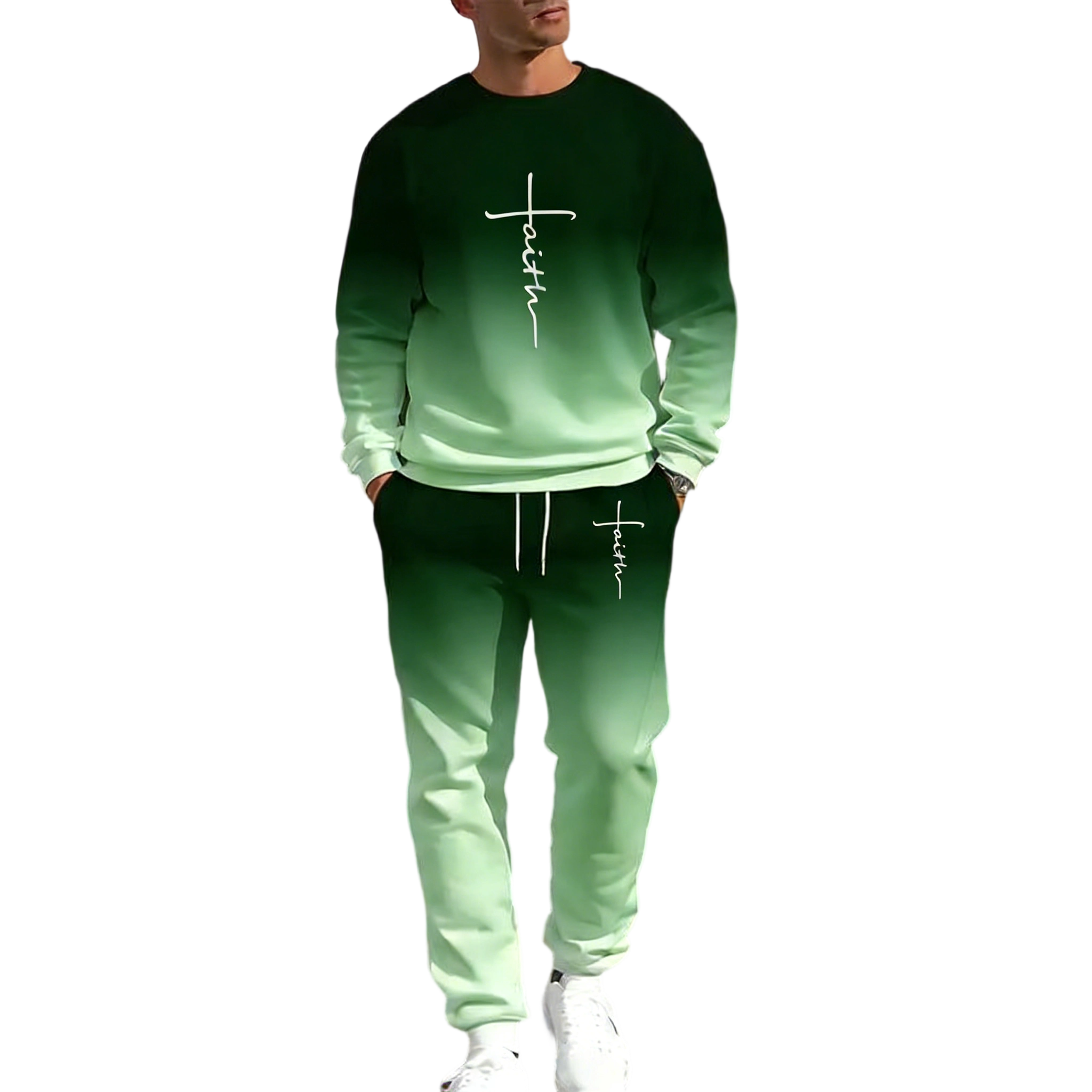 Men’s Casual Long Sleeve Sports Suit Set