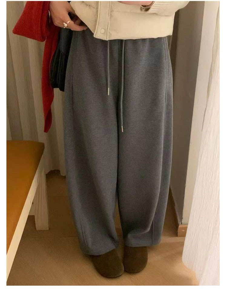 Women's Fleece-Lined Wide-Leg Pants, Warm Winter Trousers, Flattering Fit, Thick and Loose-Fitting