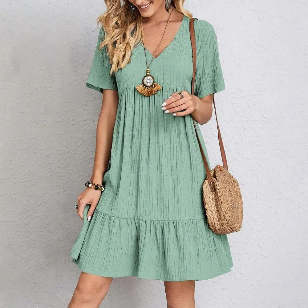 Limited Stock🛒Clearance sale🔥Loose casual tie waist flowy dress