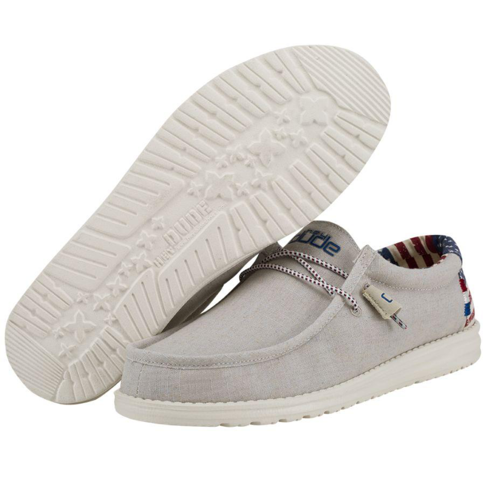 DUDE MEN'S WALLY PATRIOTIC OFF WHITE - 400011K1