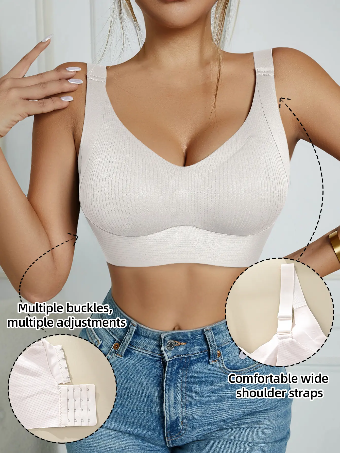 Women’s Everyday Comfort Wireless Bra Set (5-Pack)