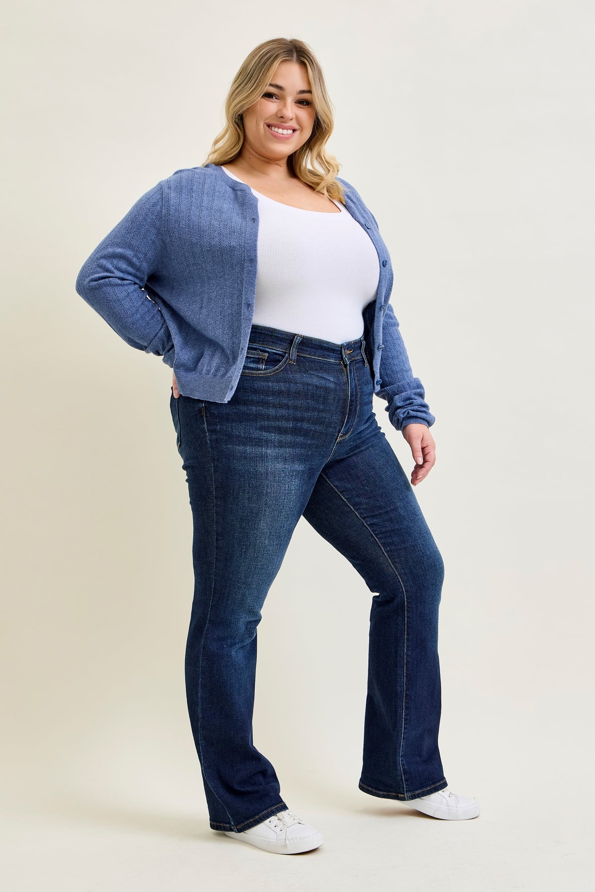 Daisy Dark Dream Mid Rise Bootcut - PLUS