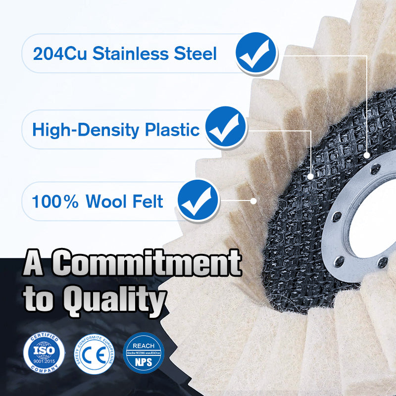 ⚙️ BUY 1 GET 1 FREE! 🔥 Wool Felt Flap Polishing Disc – High-Performance, Fine Polishing & Long-Lasting Use ✨