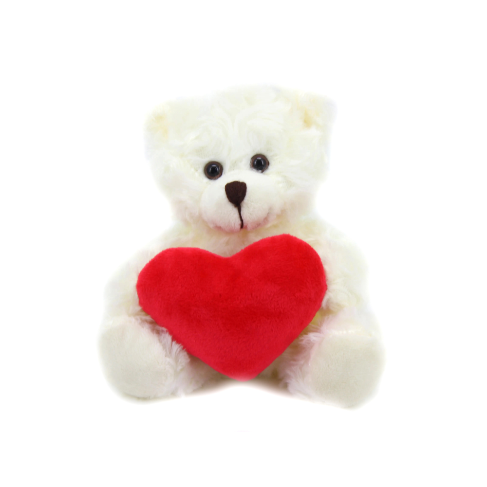 Cream Bear with Custom Heart 9inch