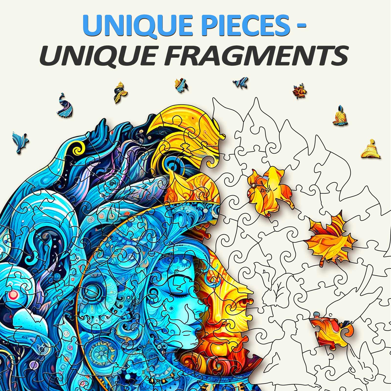 Sun And Moon Wooden Jigsaw Puzzle