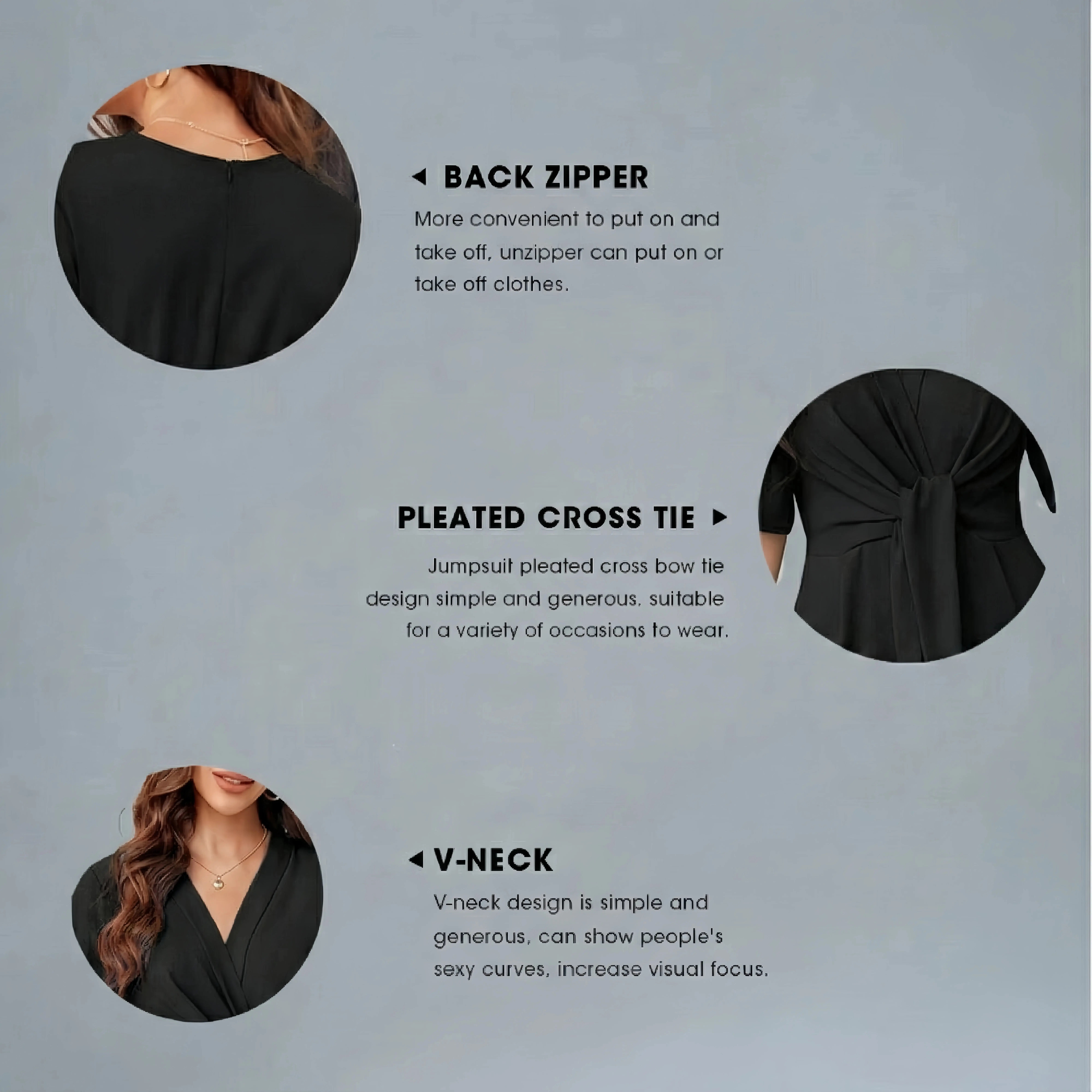 🎀🎀Women's Minimalist Wide-Leg Tie-Front Jumpsuit