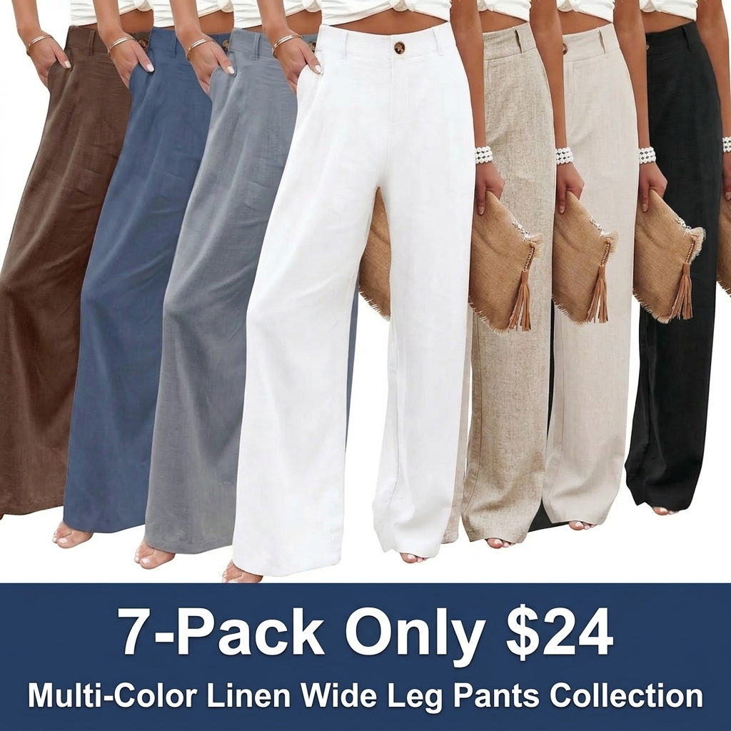 Women's High Waist Wide Leg Pants