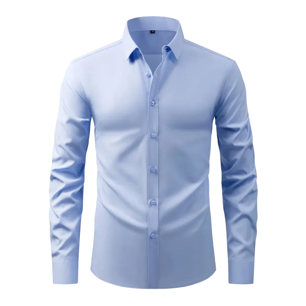 Four-Sided Elastic Natural Button Men'S Large Size Shirt Free Of Ironing And Anti-Wrinkle Business