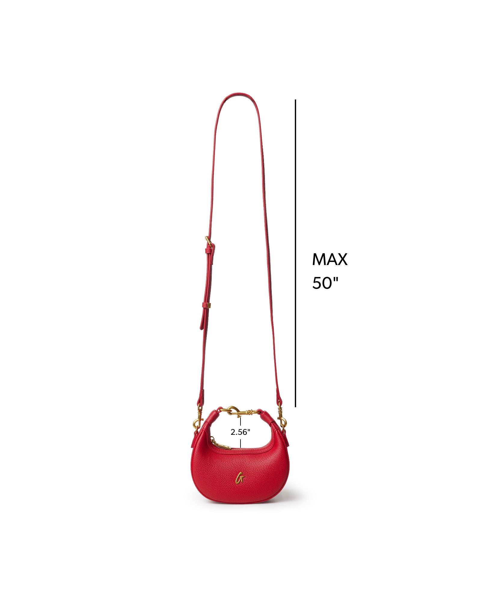 NANO PEBBLE HOBO BAG - RED