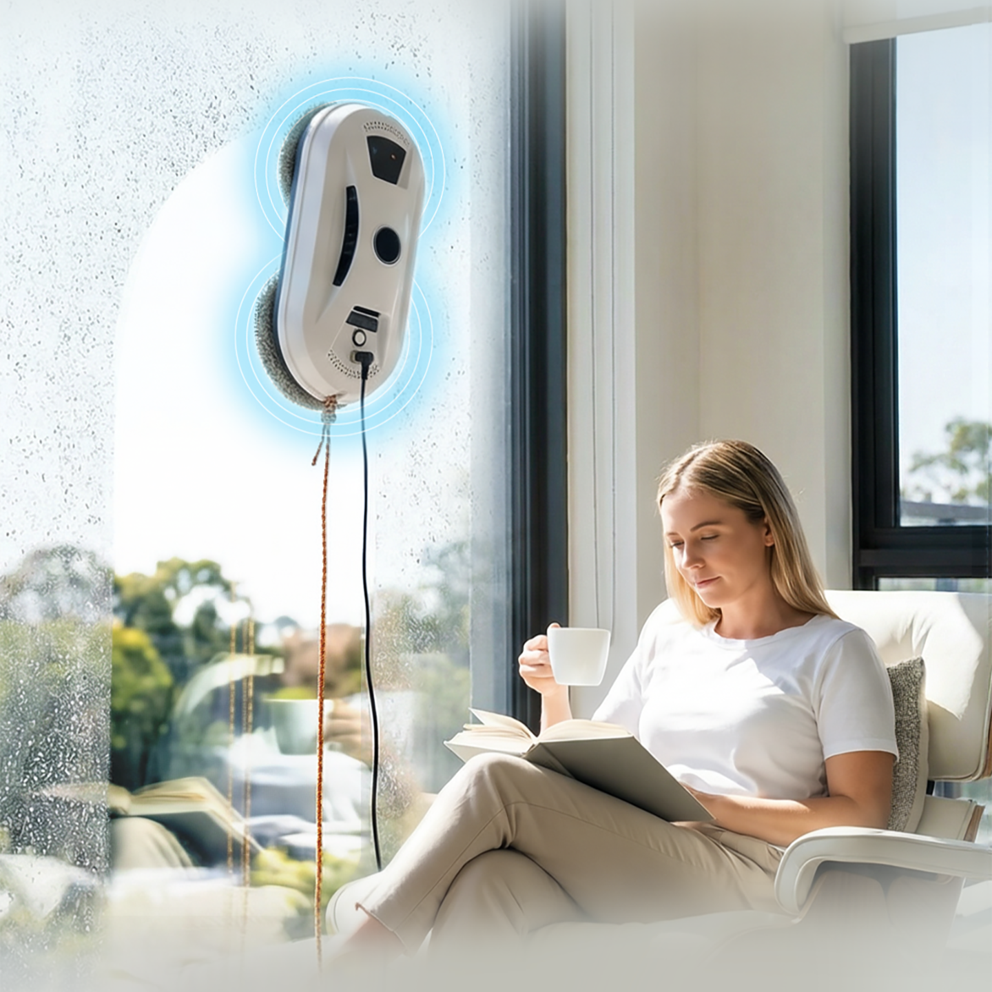 🥳2026 HOT SALE🥳💞50% OFF!✨ 🤖Automatic Smart Window Cleaning Robot – Edge Detection, Smart Spray & Streak-Free Shine ✨