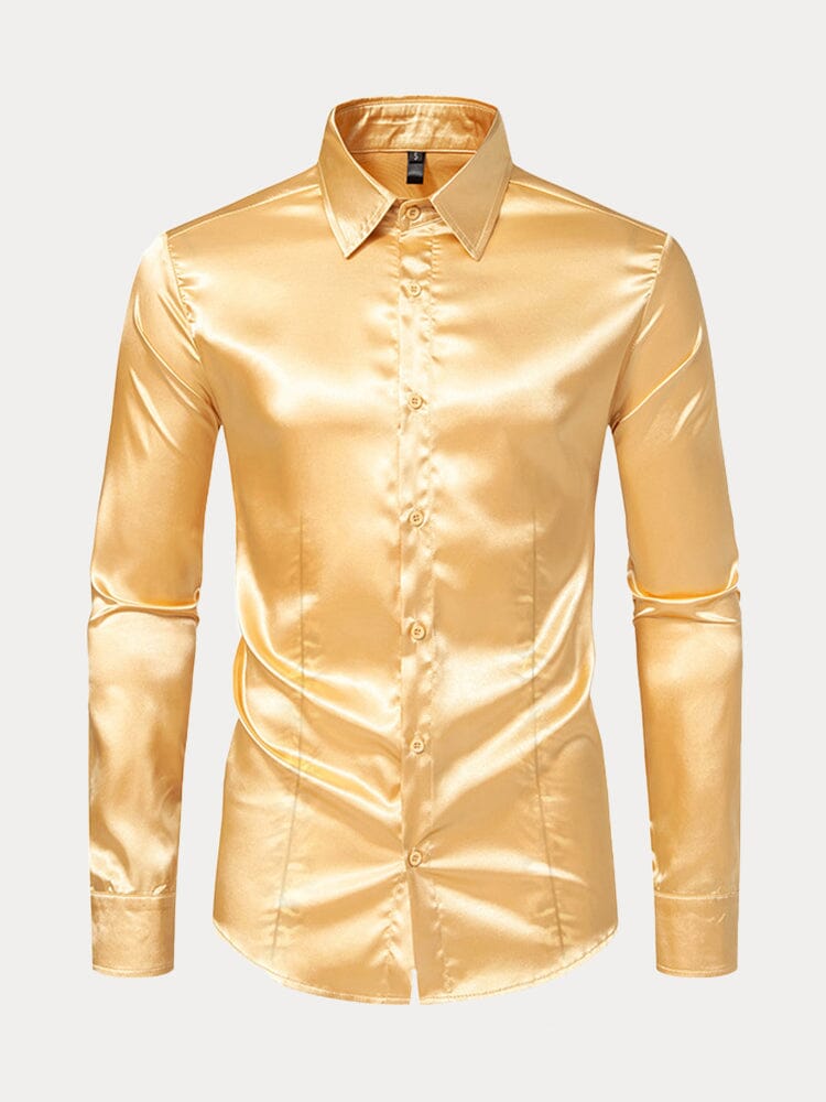 Shiny Satin Dress Shirt