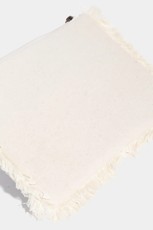 Fame Evil Eye Fringe Cosmetic Bag